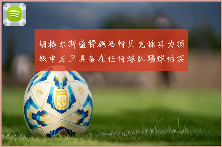 胡梅尔斯盛赞施洛特贝克称其为顶级中后卫具备在任何球队踢球的实力